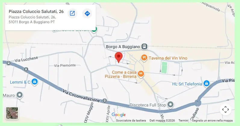 Immagine della mappa dove sitrova Francesca La Scala a Borgo a Buggiano