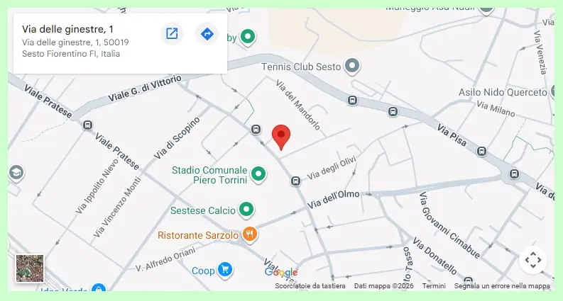Immagine della mappa dove sitrova Francesca La Scala a Sesto Fiorentino